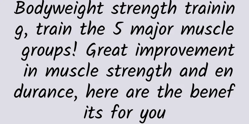 Bodyweight strength training, train the 5 major muscle groups! Great improvement in muscle strength and endurance, here are the benefits for you