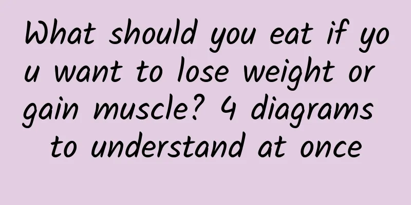 What should you eat if you want to lose weight or gain muscle? 4 diagrams to understand at once