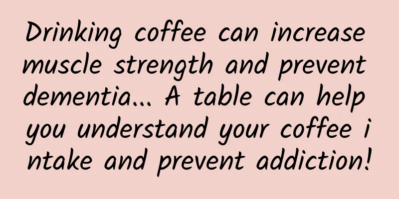 Drinking coffee can increase muscle strength and prevent dementia... A table can help you understand your coffee intake and prevent addiction!