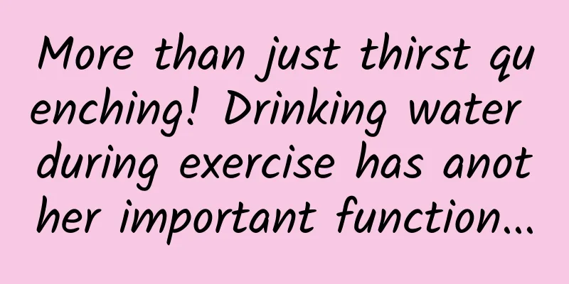 More than just thirst quenching! Drinking water during exercise has another important function...
