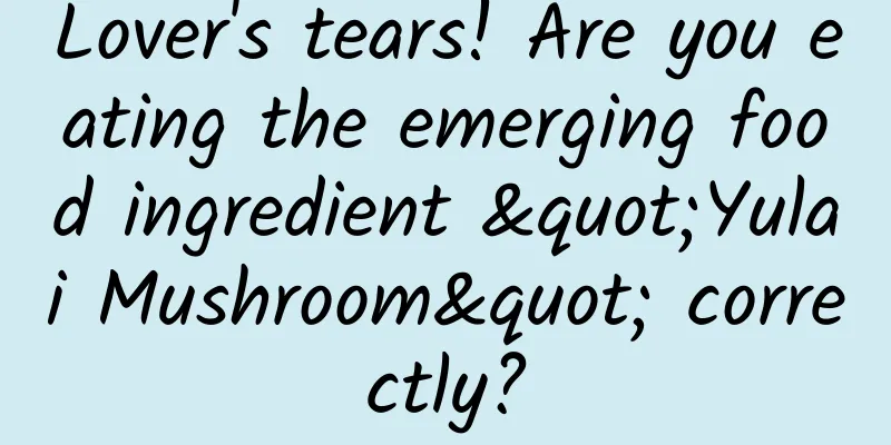 Lover's tears! Are you eating the emerging food ingredient "Yulai Mushroom" correctly?
