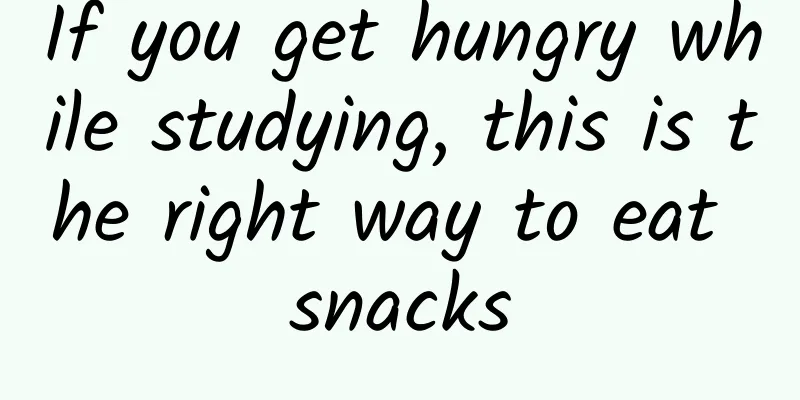If you get hungry while studying, this is the right way to eat snacks