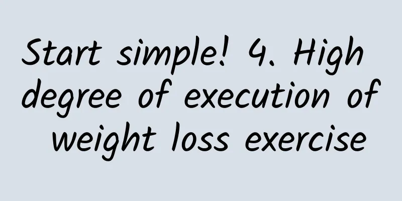 Start simple! 4. High degree of execution of weight loss exercise