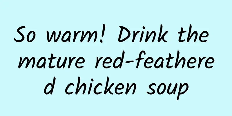 So warm! Drink the mature red-feathered chicken soup