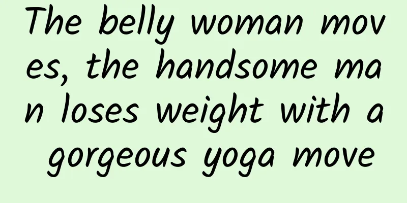 The belly woman moves, the handsome man loses weight with a gorgeous yoga move