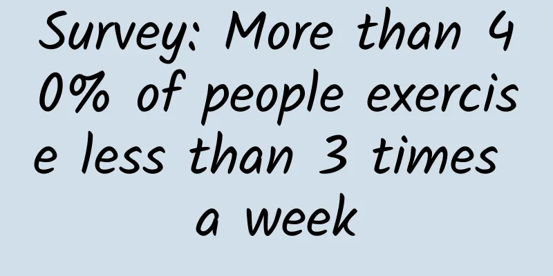 Survey: More than 40% of people exercise less than 3 times a week