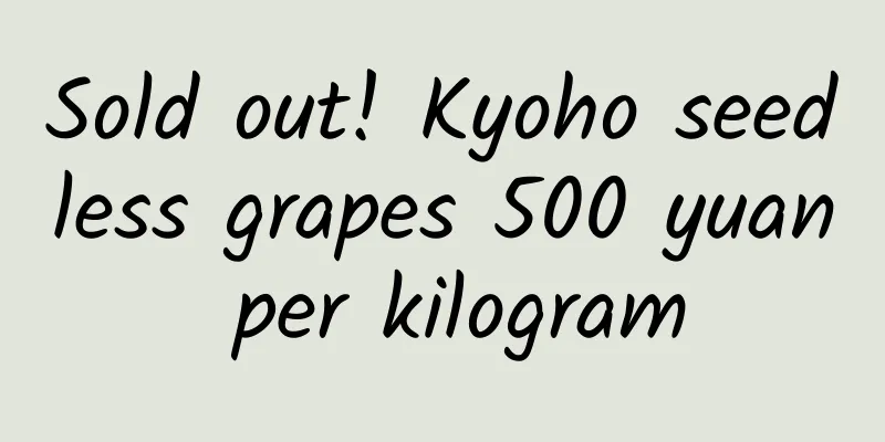 Sold out! Kyoho seedless grapes 500 yuan per kilogram