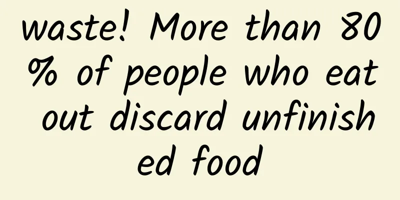 waste! More than 80% of people who eat out discard unfinished food
