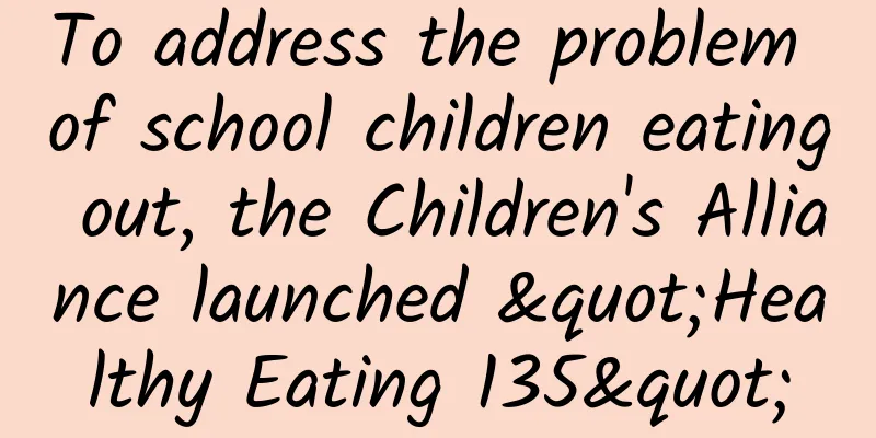 To address the problem of school children eating out, the Children's Alliance launched "Healthy Eating 135"