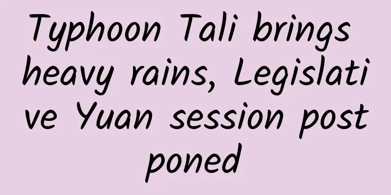 Typhoon Tali brings heavy rains, Legislative Yuan session postponed