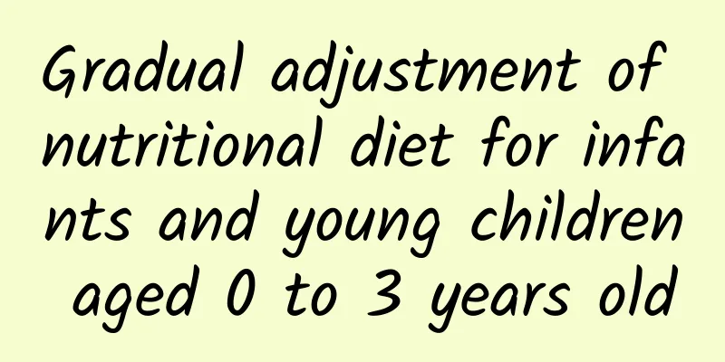 Gradual adjustment of nutritional diet for infants and young children aged 0 to 3 years old