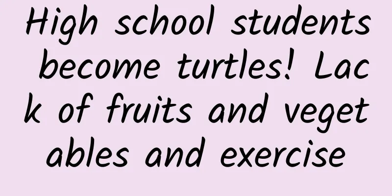 High school students become turtles! Lack of fruits and vegetables and exercise