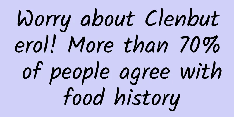 Worry about Clenbuterol! More than 70% of people agree with food history