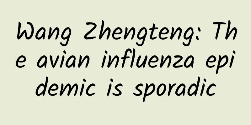 Wang Zhengteng: The avian influenza epidemic is sporadic