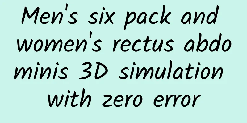Men's six pack and women's rectus abdominis 3D simulation with zero error
