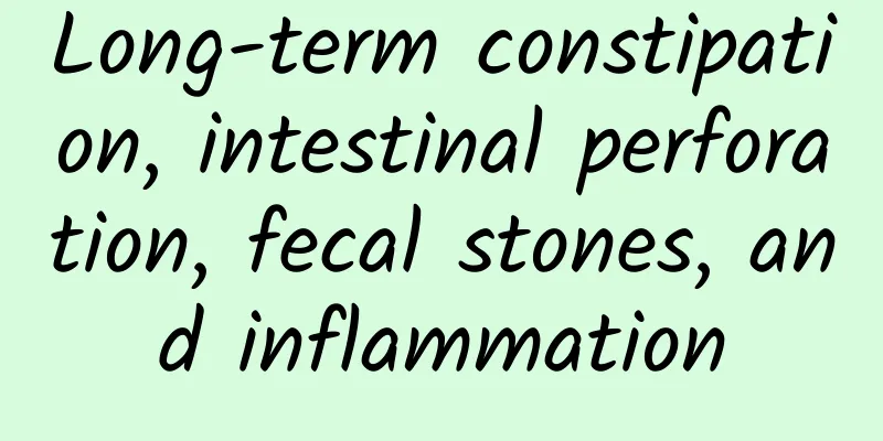 Long-term constipation, intestinal perforation, fecal stones, and inflammation