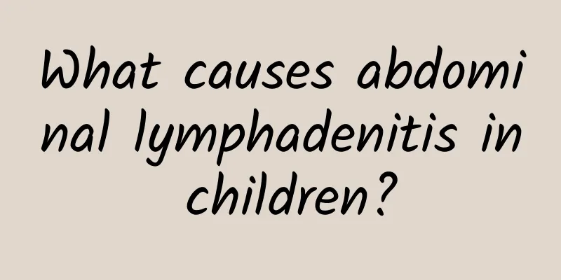 What causes abdominal lymphadenitis in children?