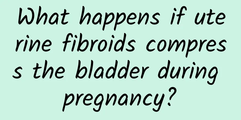 What happens if uterine fibroids compress the bladder during pregnancy?