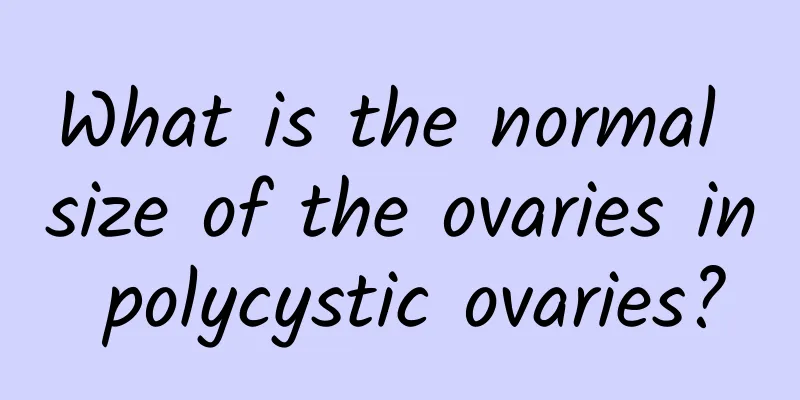 What is the normal size of the ovaries in polycystic ovaries?