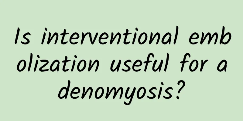 Is interventional embolization useful for adenomyosis?