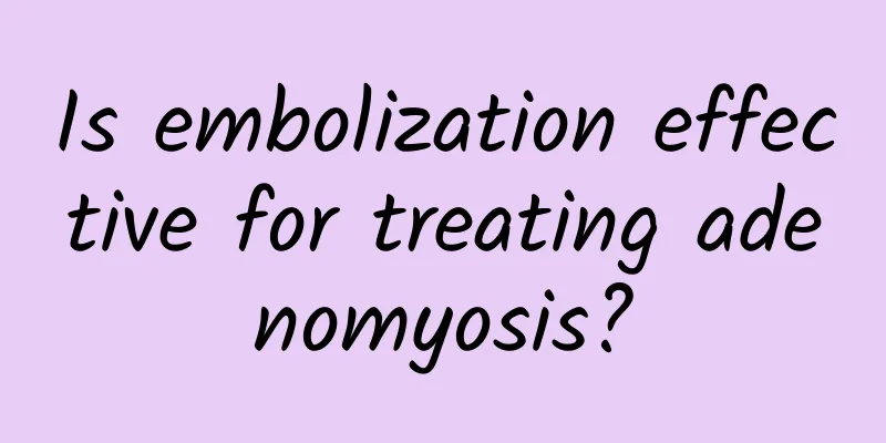 Is embolization effective for treating adenomyosis?