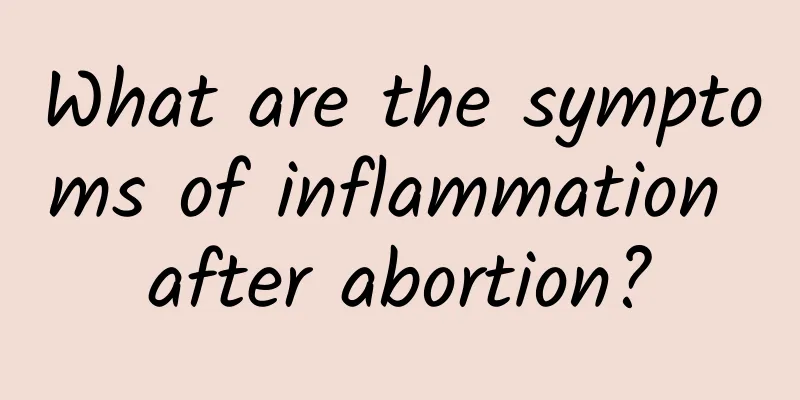 What are the symptoms of inflammation after abortion?