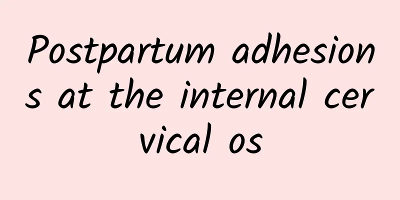 Postpartum adhesions at the internal cervical os