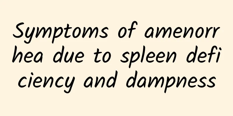 Symptoms of amenorrhea due to spleen deficiency and dampness