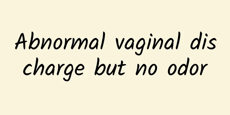 Abnormal vaginal discharge but no odor