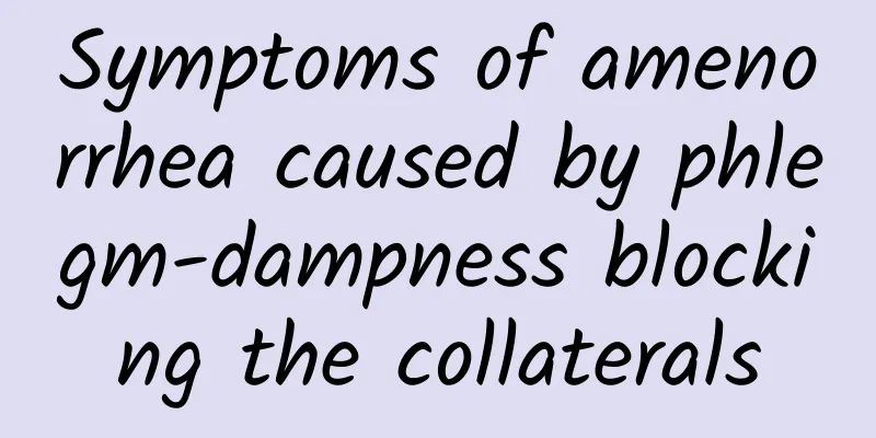 Symptoms of amenorrhea caused by phlegm-dampness blocking the collaterals