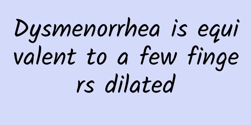 Dysmenorrhea is equivalent to a few fingers dilated