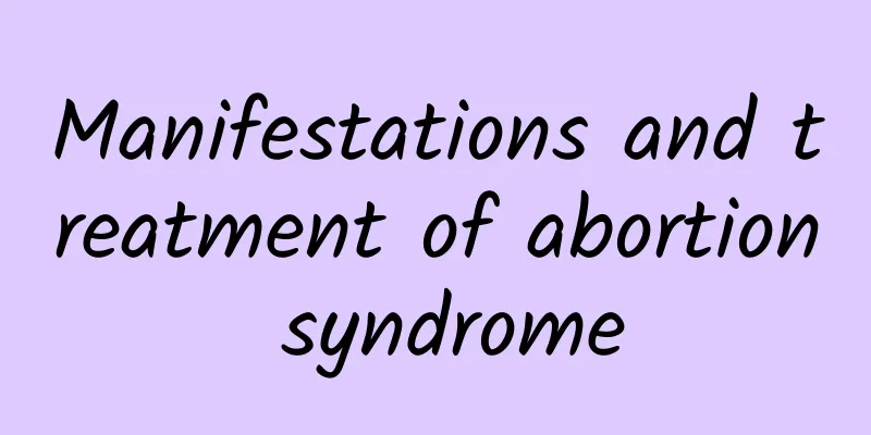 Manifestations and treatment of abortion syndrome