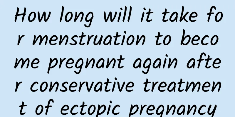 How long will it take for menstruation to become pregnant again after conservative treatment of ectopic pregnancy