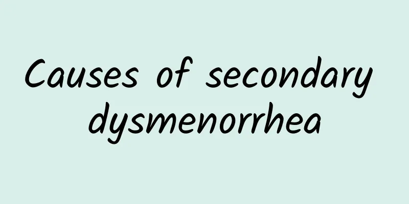 Causes of secondary dysmenorrhea