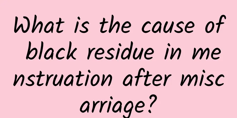 What is the cause of black residue in menstruation after miscarriage?