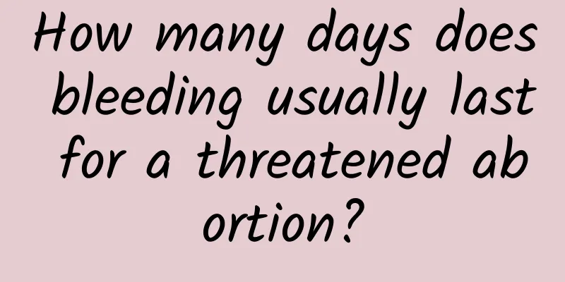 How many days does bleeding usually last for a threatened abortion?