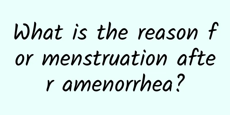 What is the reason for menstruation after amenorrhea?