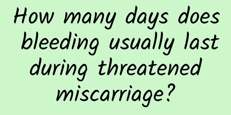 How many days does bleeding usually last during threatened miscarriage?