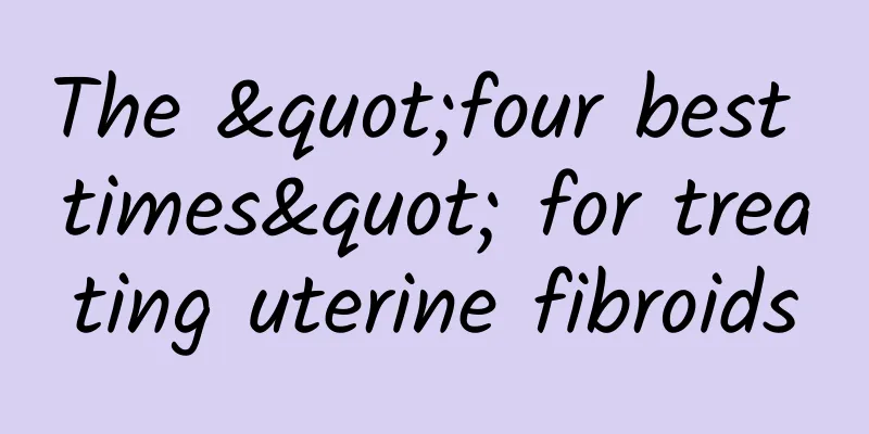The "four best times" for treating uterine fibroids