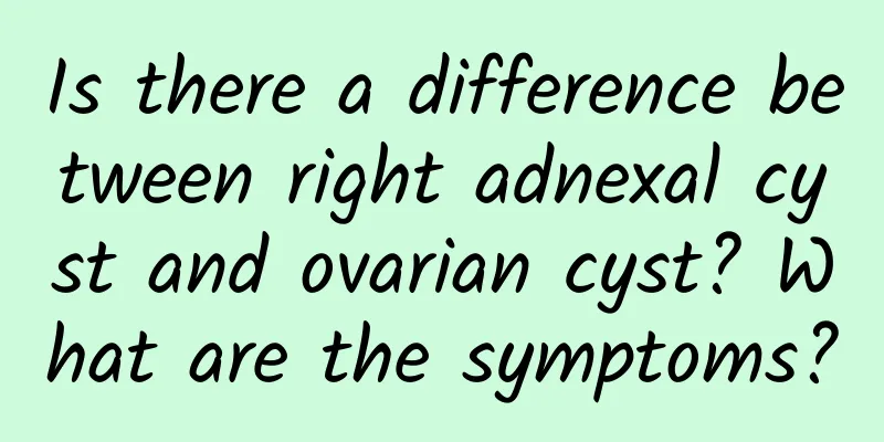 Is there a difference between right adnexal cyst and ovarian cyst? What are the symptoms?