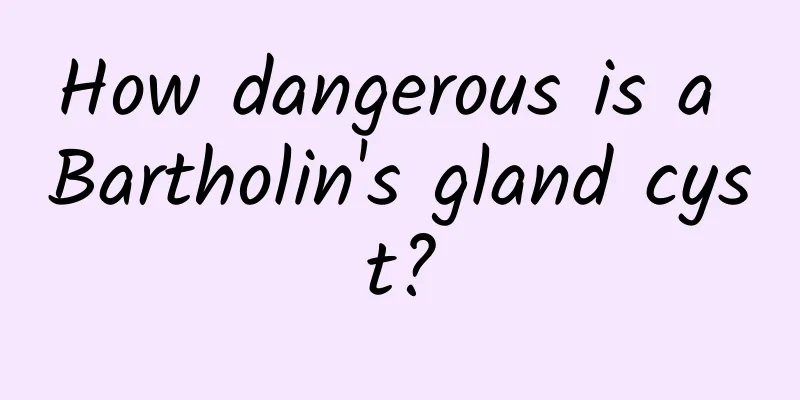 How dangerous is a Bartholin's gland cyst?