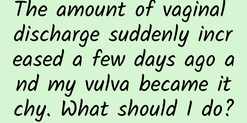 The amount of vaginal discharge suddenly increased a few days ago and my vulva became itchy. What should I do?