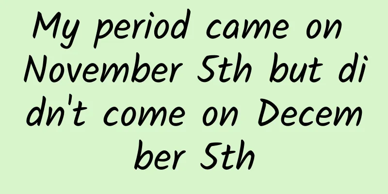 My period came on November 5th but didn't come on December 5th