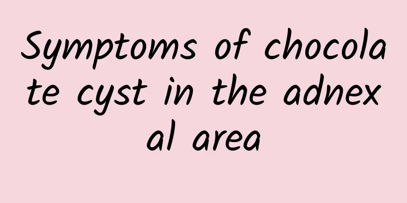 Symptoms of chocolate cyst in the adnexal area