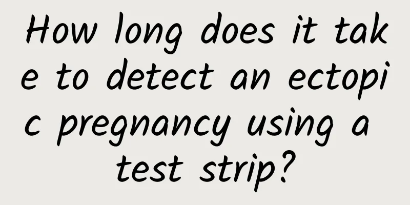 How long does it take to detect an ectopic pregnancy using a test strip?