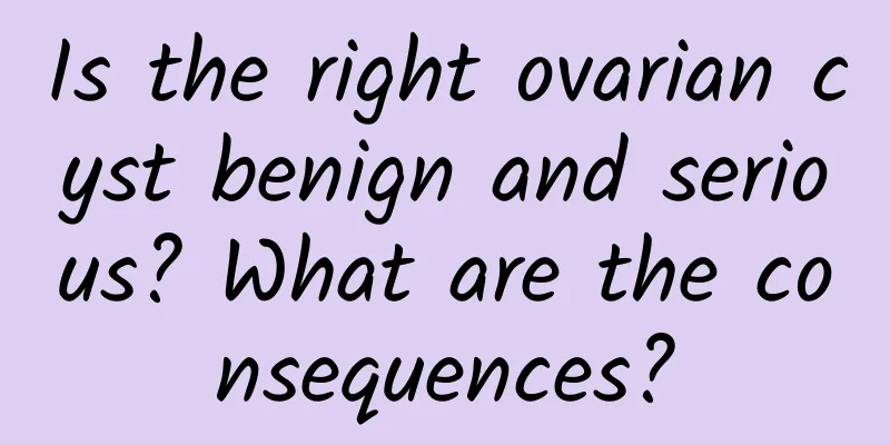 Is the right ovarian cyst benign and serious? What are the consequences?