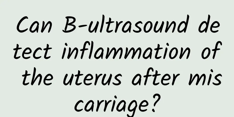 Can B-ultrasound detect inflammation of the uterus after miscarriage?