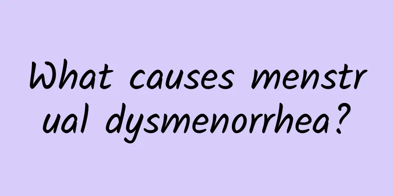 What causes menstrual dysmenorrhea?