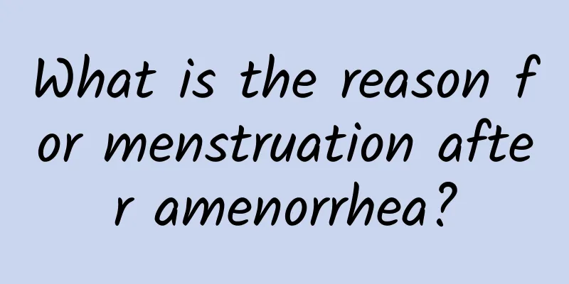 What is the reason for menstruation after amenorrhea?