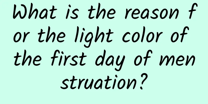 What is the reason for the light color of the first day of menstruation?